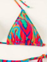 3 Parça Renkli  Desenli Şık Bikini Takımı - Image 4