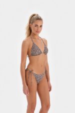 Leopar Desenli Bikini Takımı Kahverengi - Görsel 2