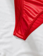 Kırmızı İnce Askılı Şık Bodysuit - Görsel 4